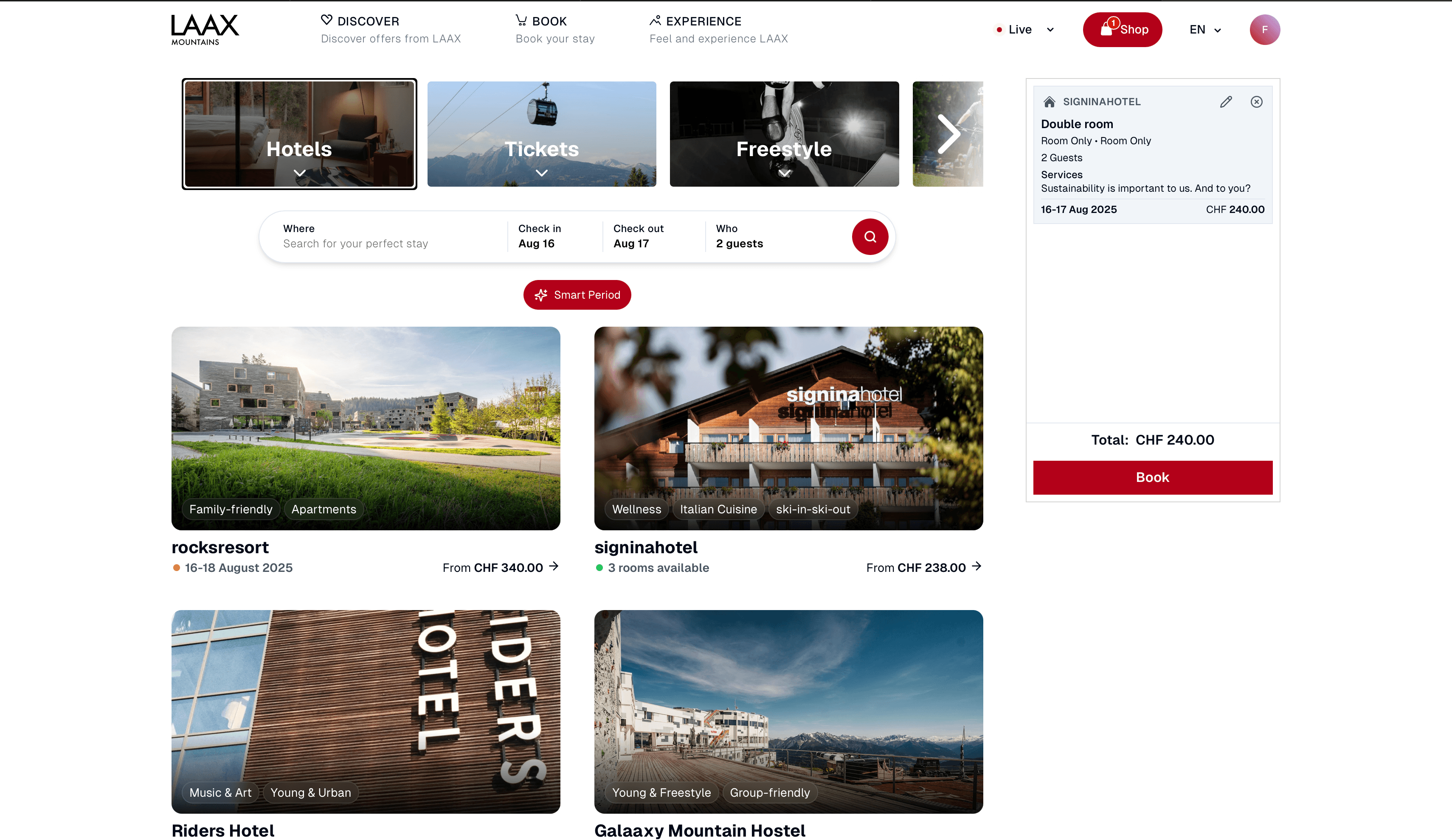 LAAX E-commerce Interface